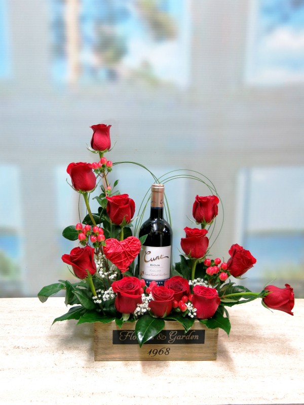 Rosas y Vino para celebrar San Valentín