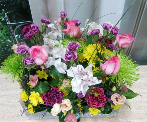 Caja de madera con flores - Foto 3