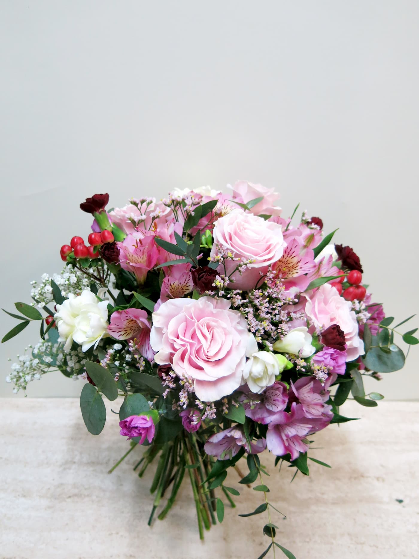 Flor variada en tonos rosas - Foto principal
